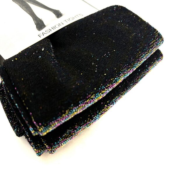 Leg Avenue Multi Color Sparkle Shimmer Lurex Fashion Tights #7120 NWT NOS - Picture 1 of 11
